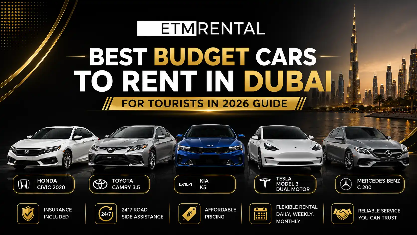 Best Budget Cars to Rent in Dubai for Tourists
