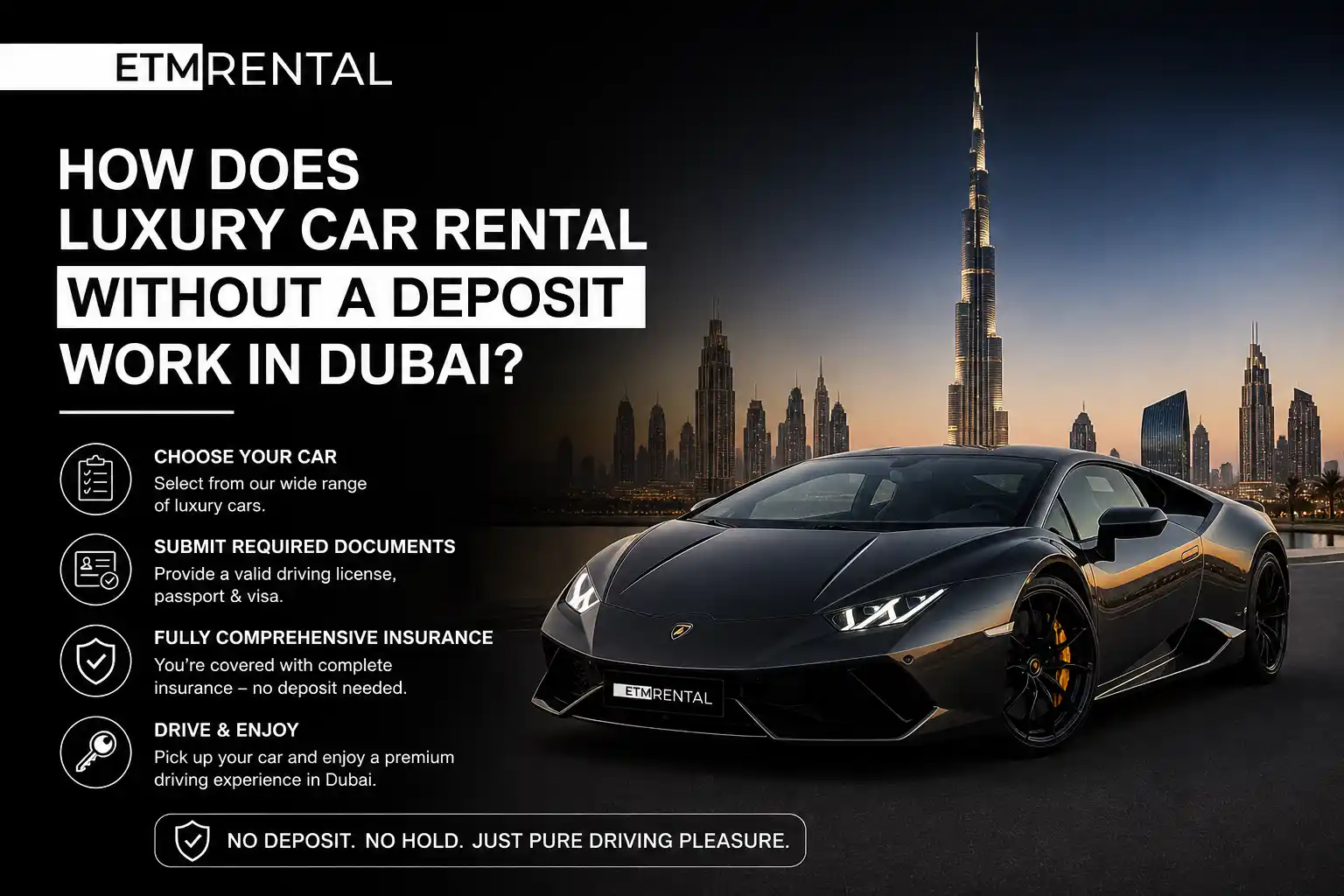 How Does Luxury Car Rental Without a Deposit Work in Dubai