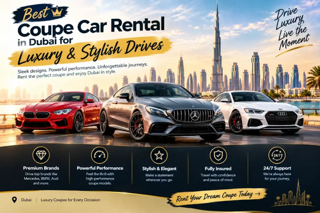 Best Coupe Car Rental in Dubai for Luxury & Stylish Drives